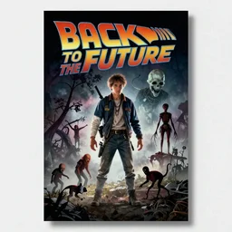 Poster for Back to the Future, inspired by Elden Ring, silent hill, horror
