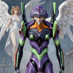 realistic beautiful highly detailed portrait of shinji ikari's eva, photorealistic, mecha, angel, egon schiele, john mcneill whistler, john singer sargent, epic, stunning