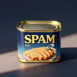 vaporwave art of a can of spam
