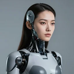portrait photo of a beautiful female ( ( ( ( ( ( ( ( ( ( ( ( ) ) ) ) ) ) ) ) cyborg