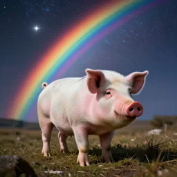 rainbow cosmic pig