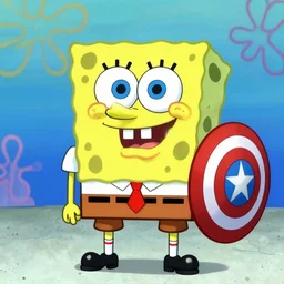 SpongeBob as Captain America