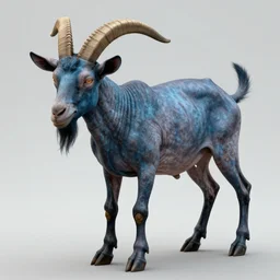 goat sucker horror animal, hairless with blue hide and disproportionate lengths, grotesque animal, trending on artstation