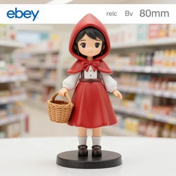 Image on the store website, eBay, 80mm Resin figure of a woman as little red hood ,holding a basket under her left arm.