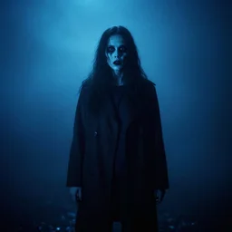 photograph of the warren files by chris raimo art, scary, blue lights, 1 9 1 6, fog, atmospheric