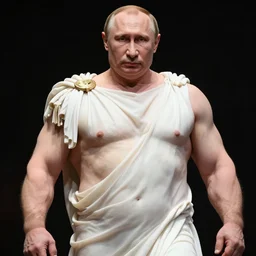vladimir putin as a oversized greek god, by greg rutkowski