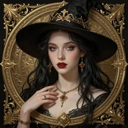 An extremely beautiful pre-raphaelite ornate portrait of a very beautiful witch, ultradetailed, intricate, elegant, digital art painting, concept art, smooth, sharp focus, magazine art cover illustration, regal, award winning picture, extremely detailed masterpiece, sense of awe, featured on Artstation, Artgerm, ethereal bubbles, Aetherpunk, atmospheric lightning, Exquisite floral details, 8K detail post-processing