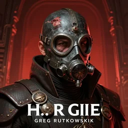 concept art by greg rutkowski, a scarred imperial army man with religious ceremonial breathing mask designed by h. r. giger, scifi, detailed and intricate environment, reddish lighting, book cover, highly detailed portrait, digital painting, artstation, concept art, smooth, sharp focus illustration, artstation hq