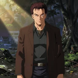 norm macdonald in a scene from an edgy esoteric anime