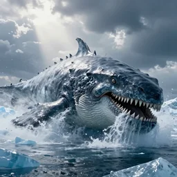 vfx movie scene writhing ice leviathan closeup by emmanuel lubezki