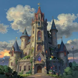 building by thomas kinkade, fantasy anime universe san andreas partly cloudy night at night lightpaint morning sun studio ghibli at dusk retro alien rainforest dieselpunk forest architecture island neon noir elysian thermal vision lake futuristic junglepunk cyberpunk, archdaily, wallpaper, highly detailed, trending on artstation.