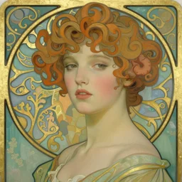 a man in the art style art nouveau