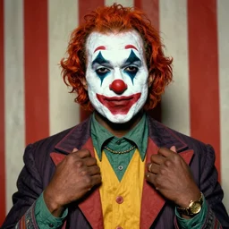 kanye west depicted as a circus clown by cory loftis