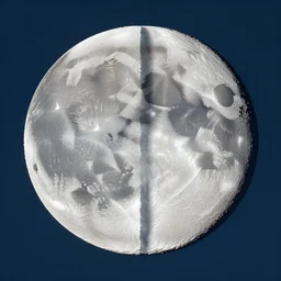the Moon is splitting into two equal halves