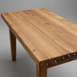 a rustic rectangle wooden table with spikes sticking out of it. artstation highquality 4k
