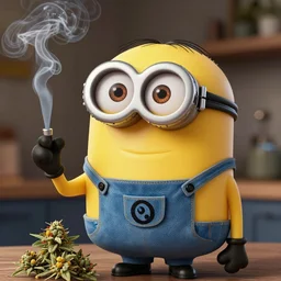 minions smoking weed
