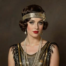 1 9 2 0 s woman in a flapper photo portrait, atmospheric lighting, painted, intricate, ultra detailed, well composed, best on artstation, cgsociety, epic, stunning, gorgeous, intricate detail, wow, masterpiece