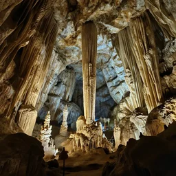 majestic cavern landscape, high definition, high detail, 8k, photorealistic,