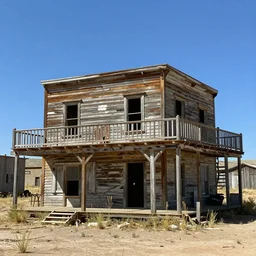 an abandoned old west ghost town, digital art, highly detailed, realistic, bright colors, 8 k