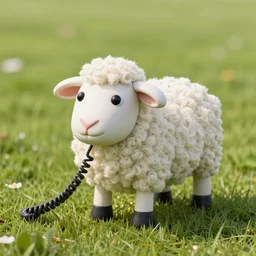 sheep made of telephones