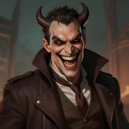 Evil Matt Mercer, diabolical laugh, digital painting, 8k