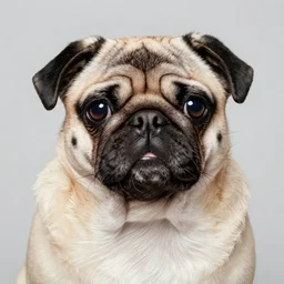 pug portrait an artwork by jury annenkov