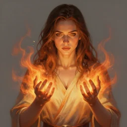 carice van houten as a fire priest, only two hands, highly detailed, digital painting, artstation, concept art, smooth, sharp focus, illustration, unreal engine 5, 8 k, art by art by artgerm and greg rutkowski and edgar maxence