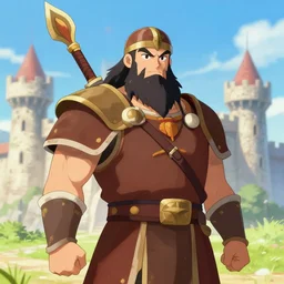 castle crashers barbarian, anime art style