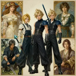 detailed illustrations the final fantasy 7 remake set in the world of avatar, artstation, painting by gaston bussiere and ruan jia and conrad roset and alphonse mucha and bouguereau and fenghua zhong,