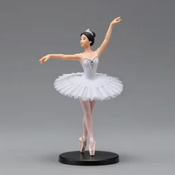 Product Introduction Photos, 4K, Long view, Full body, 80mm resin detailed miniature of a Ballerina Girl