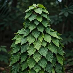 of a body covered by leaves