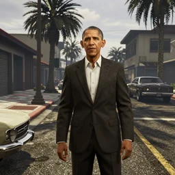 Obama in the street, screenshot , GTA5