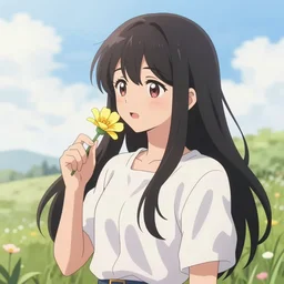 beautiful_anime_character holding flower_by_WLOP_rossdraws_Logan_Cure_Mingchen_Shen_BangkuART_sakimichan_yan_gisuka_JeonSeok_Lee