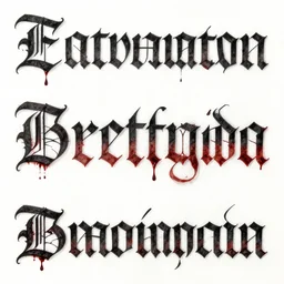 estrange calligraphy, detailed, medieval, scary, fred rambaud, high detail, dramatic, blood letter, infographic, textbook, specimens, hortorium, scientific study