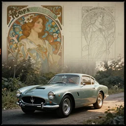 cinematic 1 6 mm film, moebius and ralph mcquarrie concept art, maserati tipo 1 5 1, technical drawing, alphonse mucha