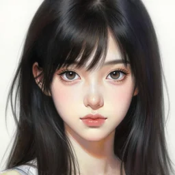Portrait of a cute woman,  very coherent, painted by painted by James Gilleard, airbrush,  art by JamesJean and  fine details. Anime. realistic shaded lighting poster by Ilya Kuvshinov katsuhiro otomo ghost-in-the-shell, magali villeneuve, artgerm, Jeremy Lipkin and Michael Garmash and Rob Rey