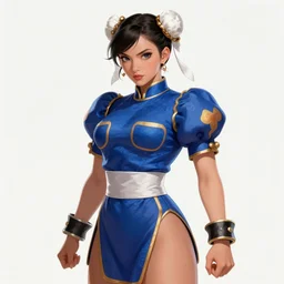 female character inspired by chun li, digital art made by ruan jia