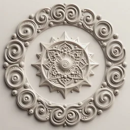 circular psychedelic mandala border with curly symmetrical designs, concept art by alex grey and escher, fluid simulation in houdini, glossy plastic, subsurface scattering, volumetric, natural muted tones, trending on artstation, rendered in octane, cgsociety