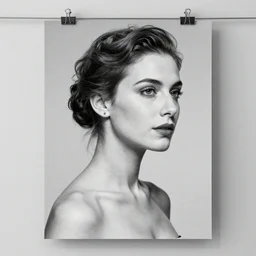 a photocopy of an elegant lady