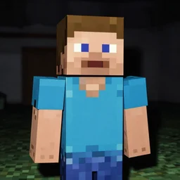 minecraft steve, portrait, 3 5 mm film, by mario testino