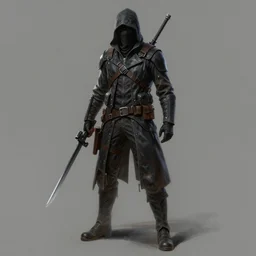 a beautiful digital painting art of a full body portrait of an assassin, artwork by jesse turner, trending on artstation