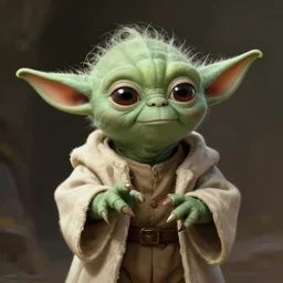 luke skywalker as yoda, digital painting, artstation, art by artgerm