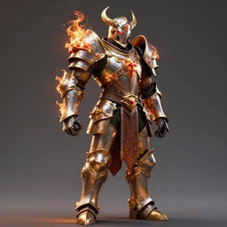 a armored holy paladin named firemaw dramatic lighting cinematic establishing shot extremely high detail foto realistic cinematic lighting post processed