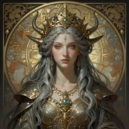 a portrait of an ancient cthulhu goddess,  D&D, fantasy, intricate, highly detailed, digital painting, artstation, concept art, smooth, sharp focus, illustration, art by caravaggio and artgerm and greg rutkowski and alphonse mucha