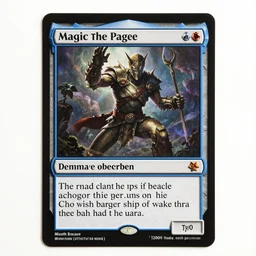 A 1200dpi scan of a powerful Magic the Gathering mythic rare card, mint condition