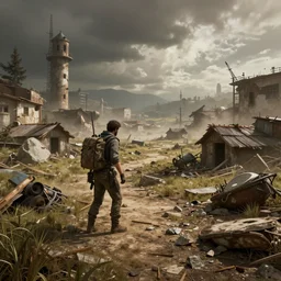 post apocalyptic wasteland, photorealistic, high detail, high definition, 8k,