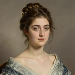 a portrait of an elegant lady, dye - transfer