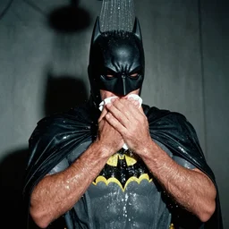 batman having a cold shower, in the tv show, batman, 1 9 6 0 s