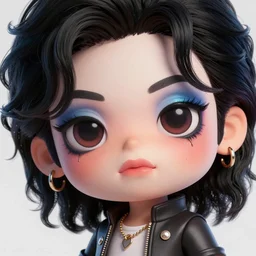 a cute alien michael jackson with giant lips and makeup, digital illustration, 3 d render, in the style of deema egorov, amazing detail, ray tracing, behance, octane render, cg render, good lighting