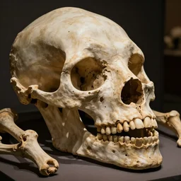 archeologists discovery intact giant human bones, realistic, very detailed, photo, high resolution
